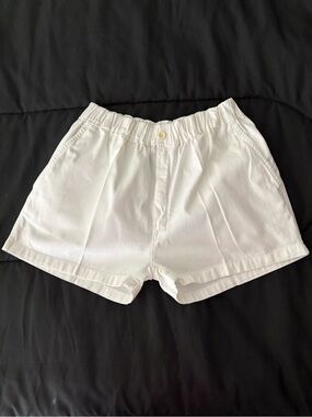 Vintage 90’s White Men’s Short Shorts-Sz L  Elastic Waist 100%Cotton